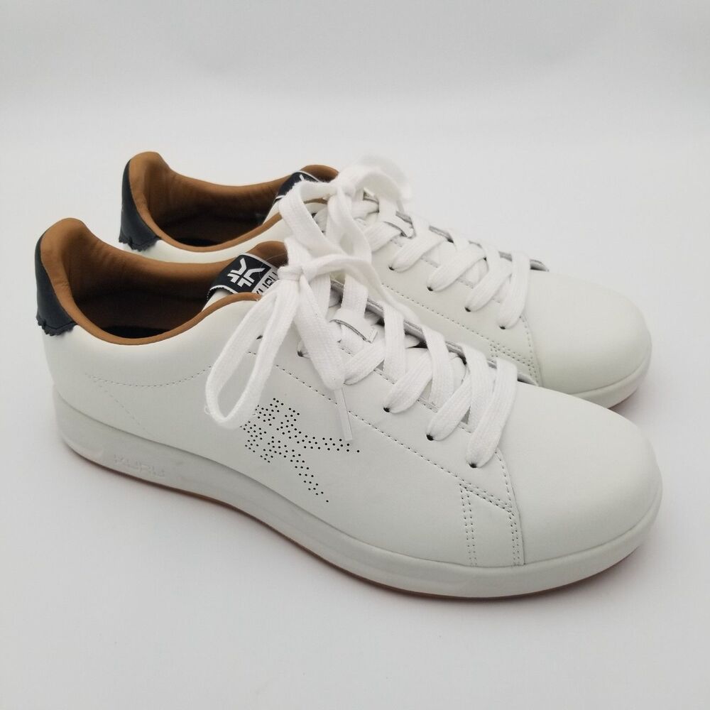 NWOT KURU ROAM Classic Court
Sneakers Bright White / Jet Black and Tan Accents.